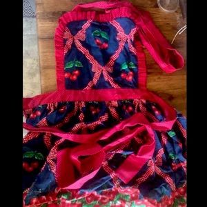 Classic Cherry rockabilly kids apron